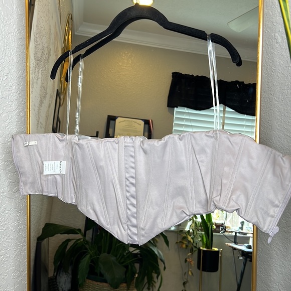 HOUSE OF CB 'Vienne' Grey Satin Underbust Corset NWOT - Picture 11 of 12